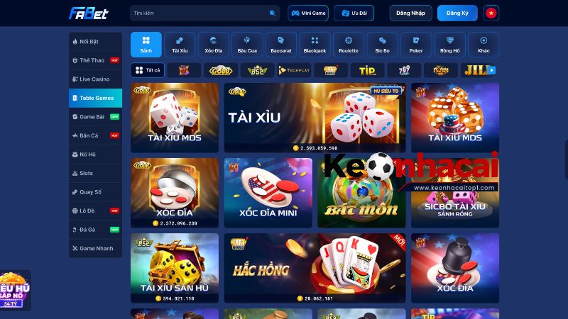 Các sản phẩm cá cược có tại FABET Các sản phẩm cá cược có tại FABET